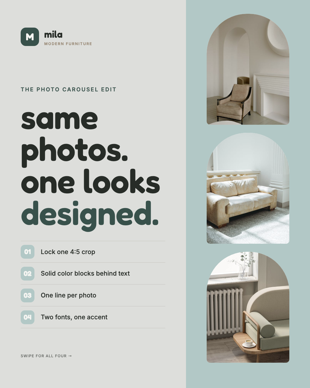 Design a Photo Carousel (Not a Photo Dump) preview