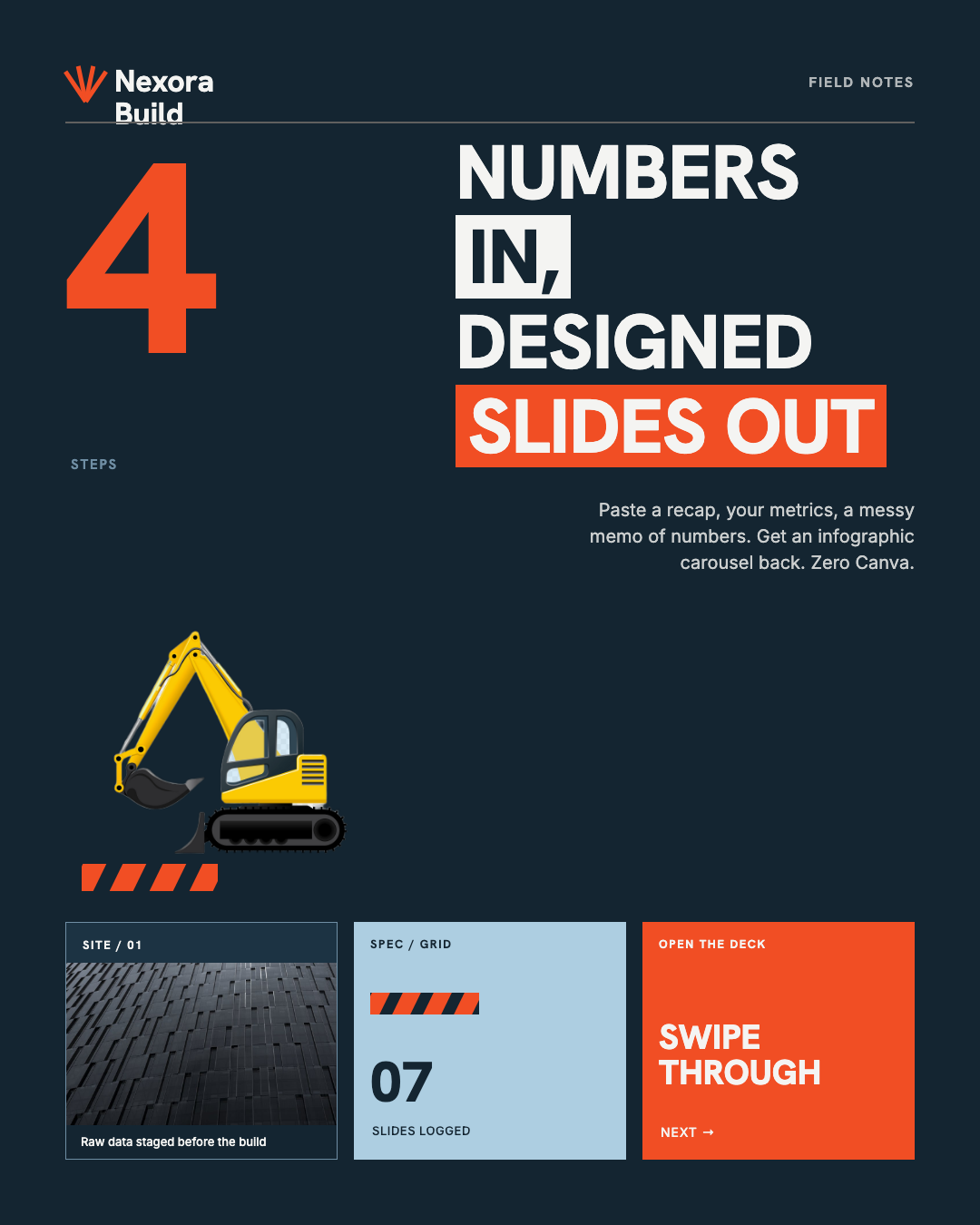 Numbers In, Designed Slides Out preview