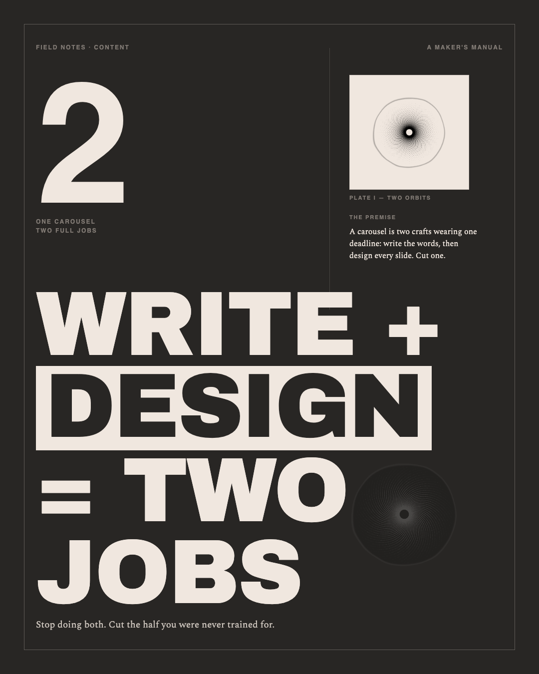 A Carousel Is Two Jobs preview